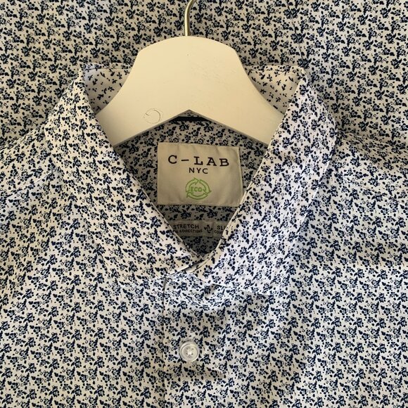 C-Lab‎ Long Sleeve Shirt - Navy - Size M 33-34 - Picture 1 of 5